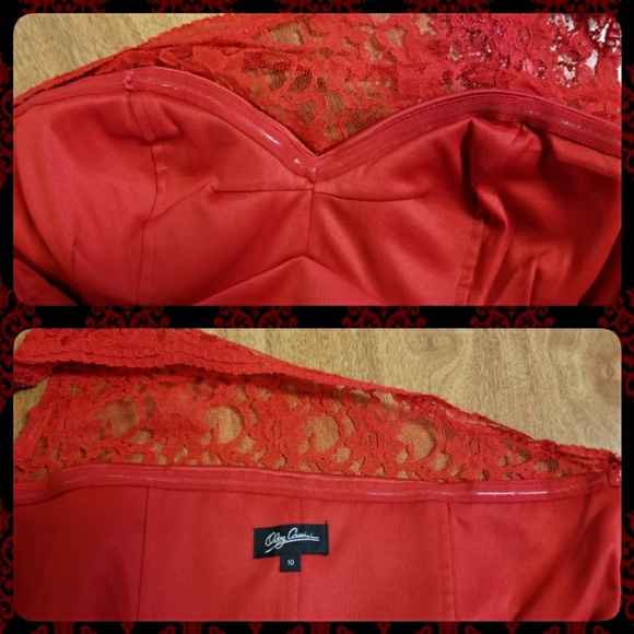 ⚘Beautiful Red Formal Midi Dress - Picture 7 of 8